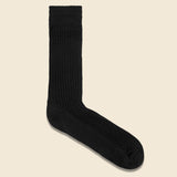Cotton Waffle Sock - Black - RoToTo - STAG Provisions - Accessories - Socks