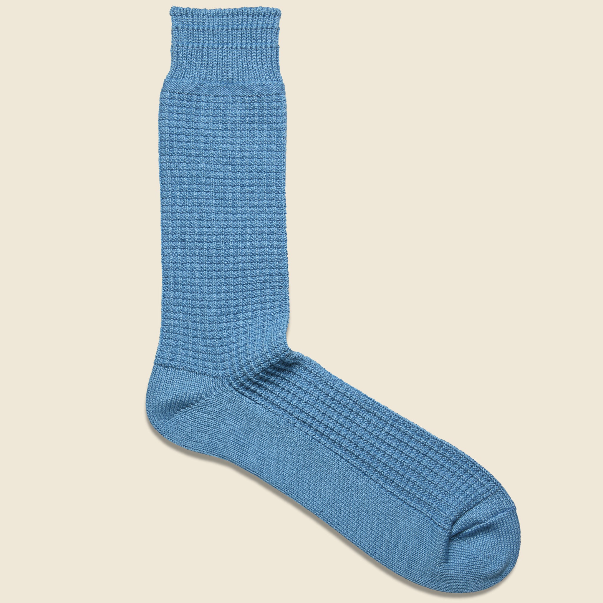 Cotton Waffle Sock - Sky Blue - RoToTo - STAG Provisions - Accessories - Socks