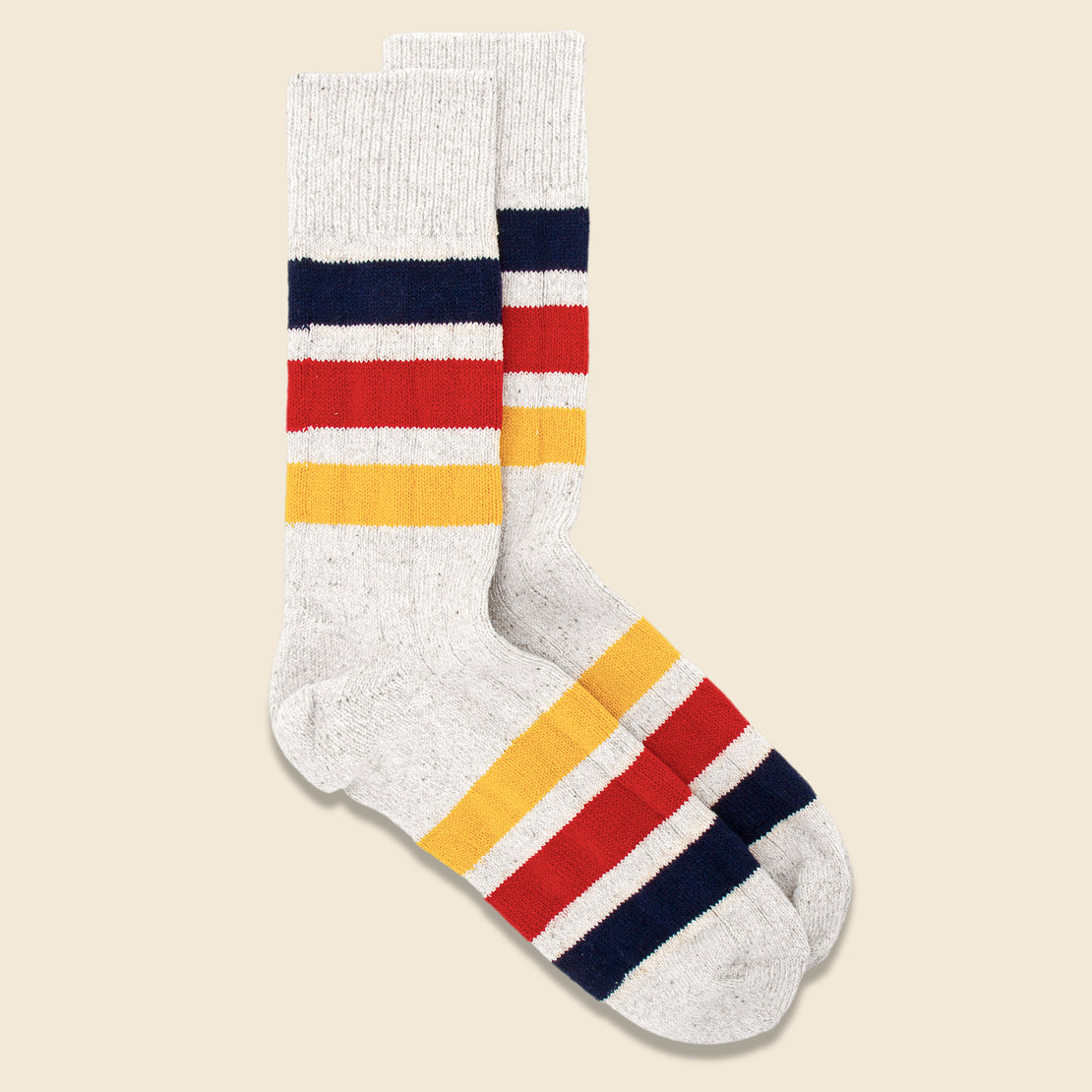 Park Stripe Sock - Ivory - RoToTo - STAG Provisions - Accessories - Socks