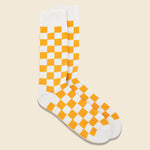 Checkerboard Crew Sock - Ivory/Yellow - RoToTo - STAG Provisions - Accessories - Socks