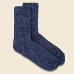 Denim Tone Ankle Sock - Dark Blue - RoToTo - STAG Provisions - Accessories - Socks