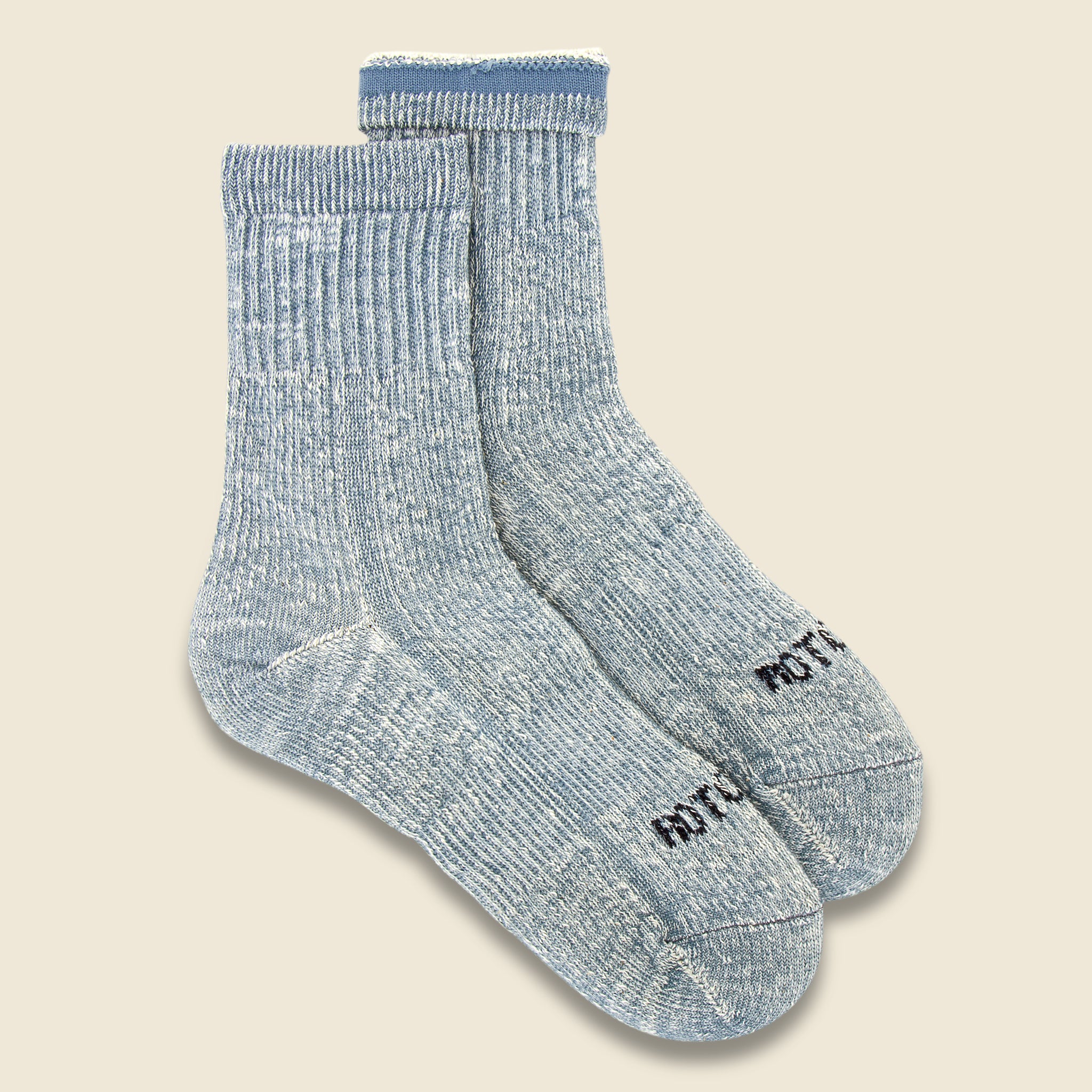 Organic Cotton Double Face Mid Sock - Light Blue - RoToTo - STAG Provisions - Accessories - Socks
