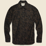 Camo Jacquard Oxford Workshirt - Brown - Rogue Territory - STAG Provisions - Tops - L/S Woven - Other Pattern