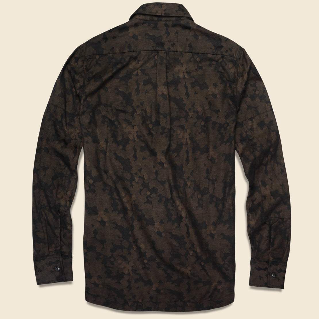 Camo Jacquard Oxford Workshirt - Brown - Rogue Territory - STAG Provisions - Tops - L/S Woven - Other Pattern