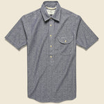 Sashiko Popover Shirt - Blue - Rogue Territory - STAG Provisions - Tops - S/S Woven - Other Pattern