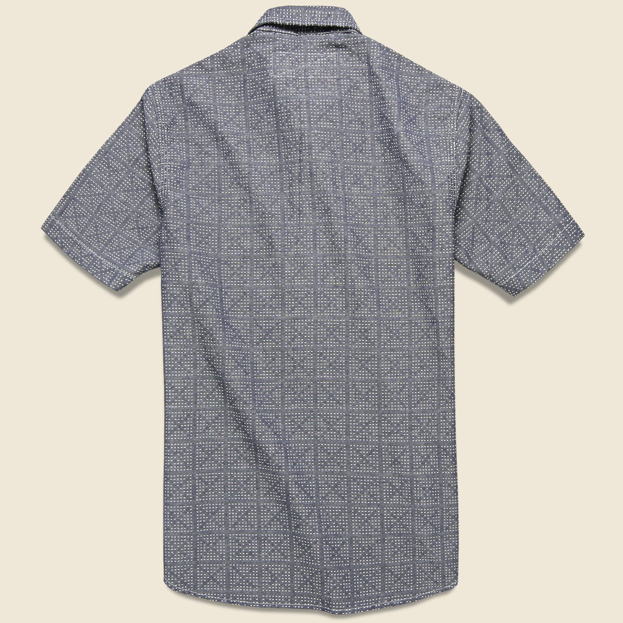 
                          Sashiko Popover Shirt - Blue - Rogue Territory - STAG Provisions - Tops - S/S Woven - Other Pattern
                        