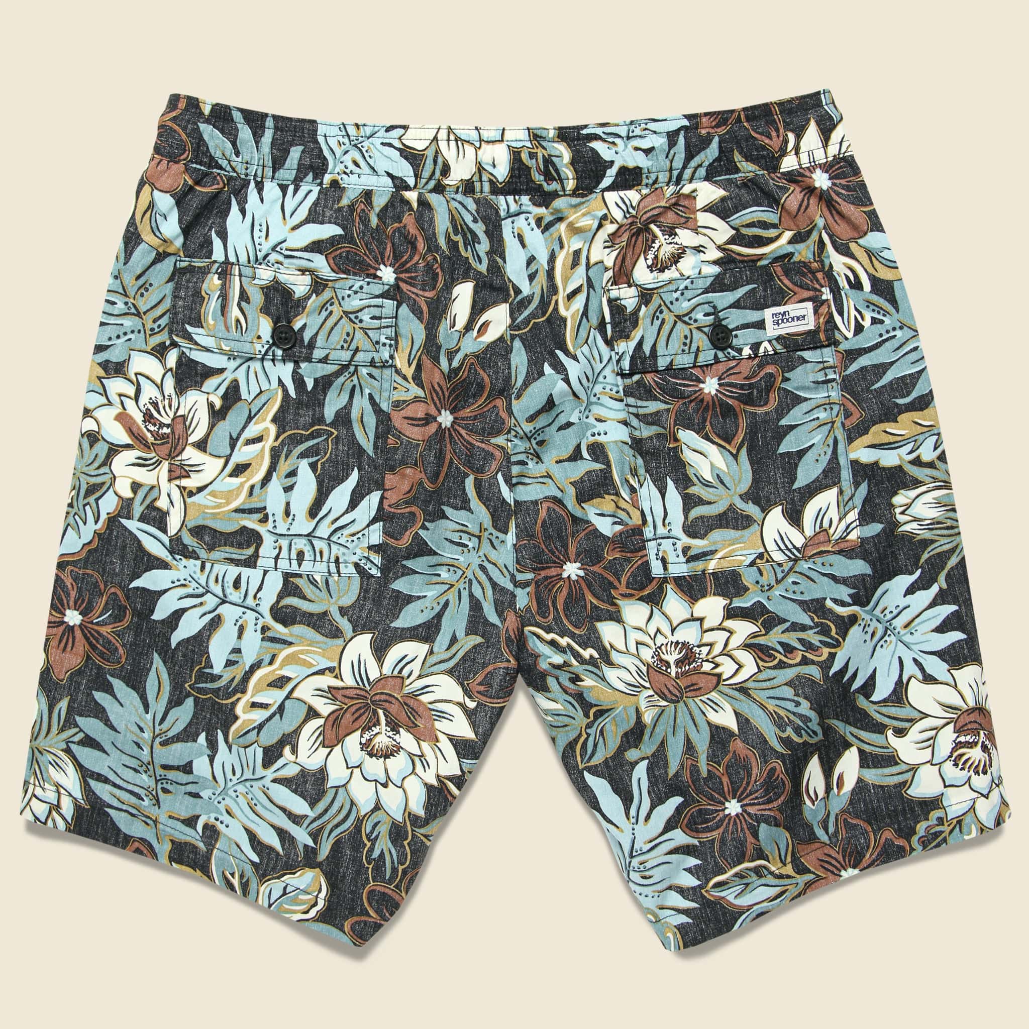 
                          Vintage Hawaiian Floral Swim Trunk - Black - Reyn Spooner - STAG Provisions - Shorts - Swim
                        