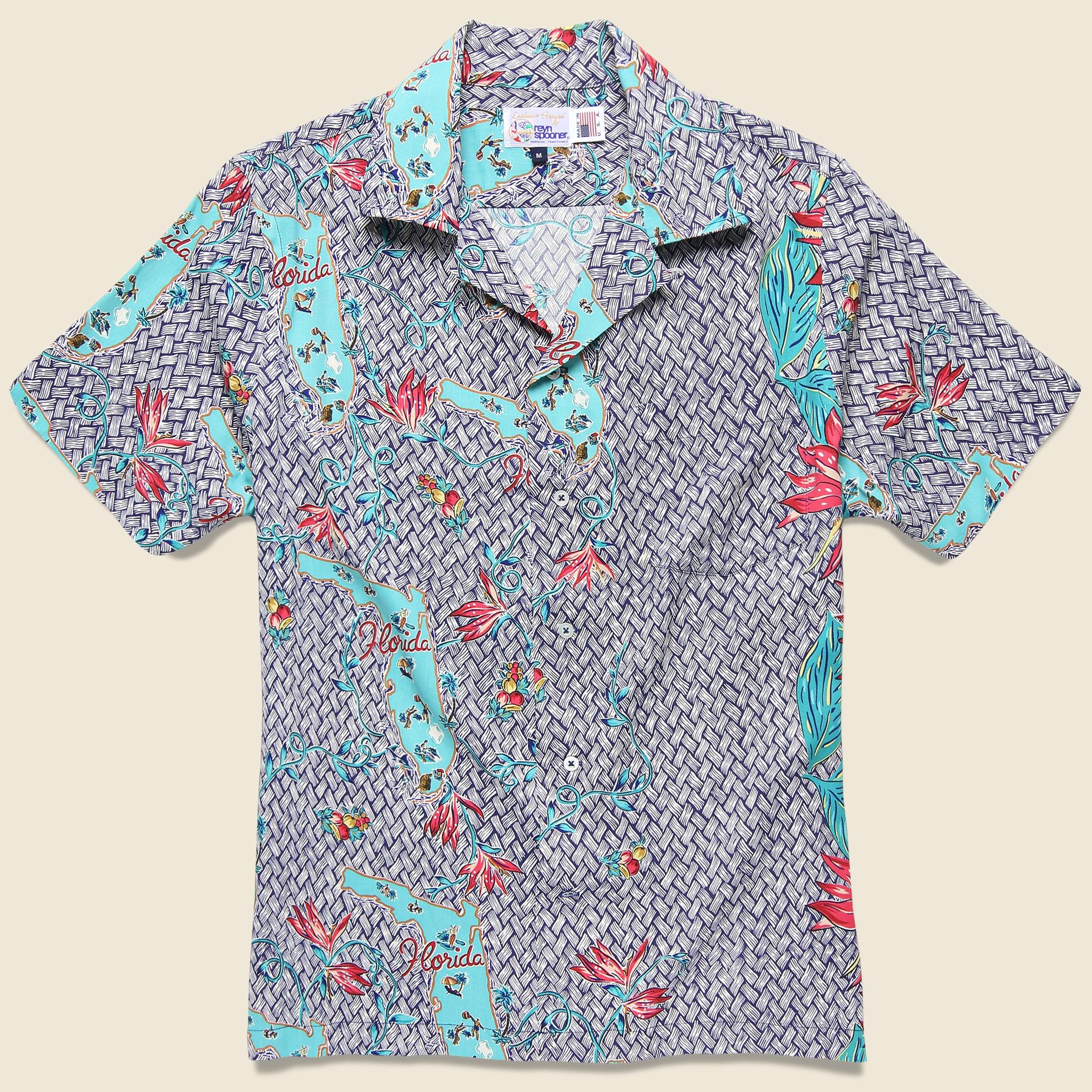 Florida Rayon Vintage Shirt - Navy - Reyn Spooner - STAG Provisions - Tops - S/S Woven - Other Pattern