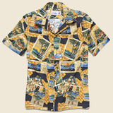 Greetings from Hawaii Rayon Shirt - Black - Reyn Spooner - STAG Provisions - Tops - S/S Woven - Other Pattern