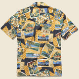Greetings from Hawaii Rayon Shirt - Black - Reyn Spooner - STAG Provisions - Tops - S/S Woven - Other Pattern