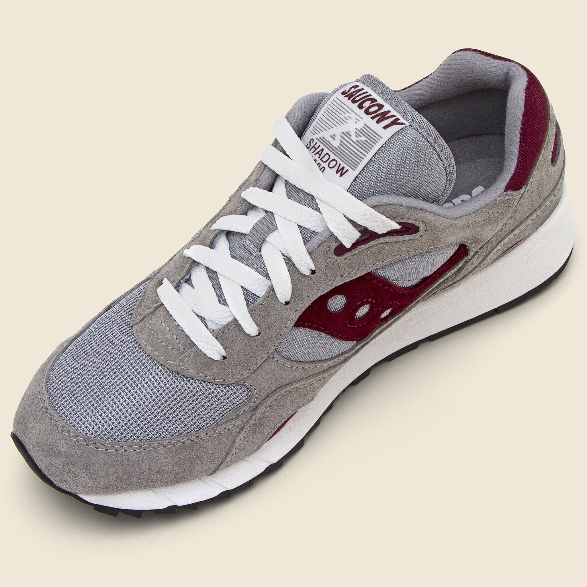 
                          Shadow 6000 Sneaker - Grey/Burgundy - Saucony - STAG Provisions - Shoes - Athletic
                        