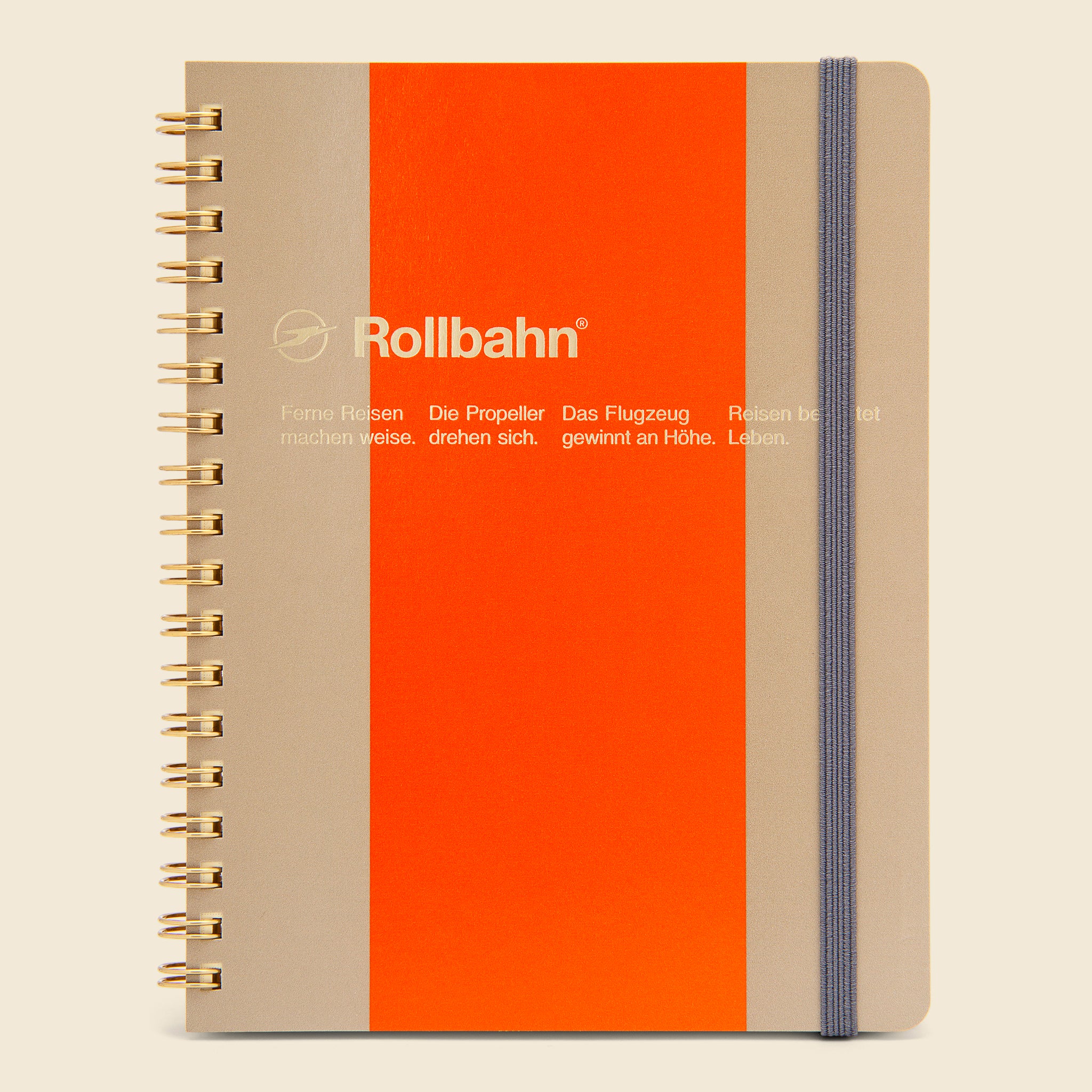 
                          Paper Goods Rollbahn Spiral Notebook - Beige/Orange
                        