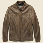 Cowhide Leather Caf√© Racer Jacket - Brown - Schott - STAG Provisions - Outerwear - Coat / Jacket