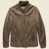 Cowhide Leather Caf√© Racer Jacket - Brown - Schott - STAG Provisions - Outerwear - Coat / Jacket