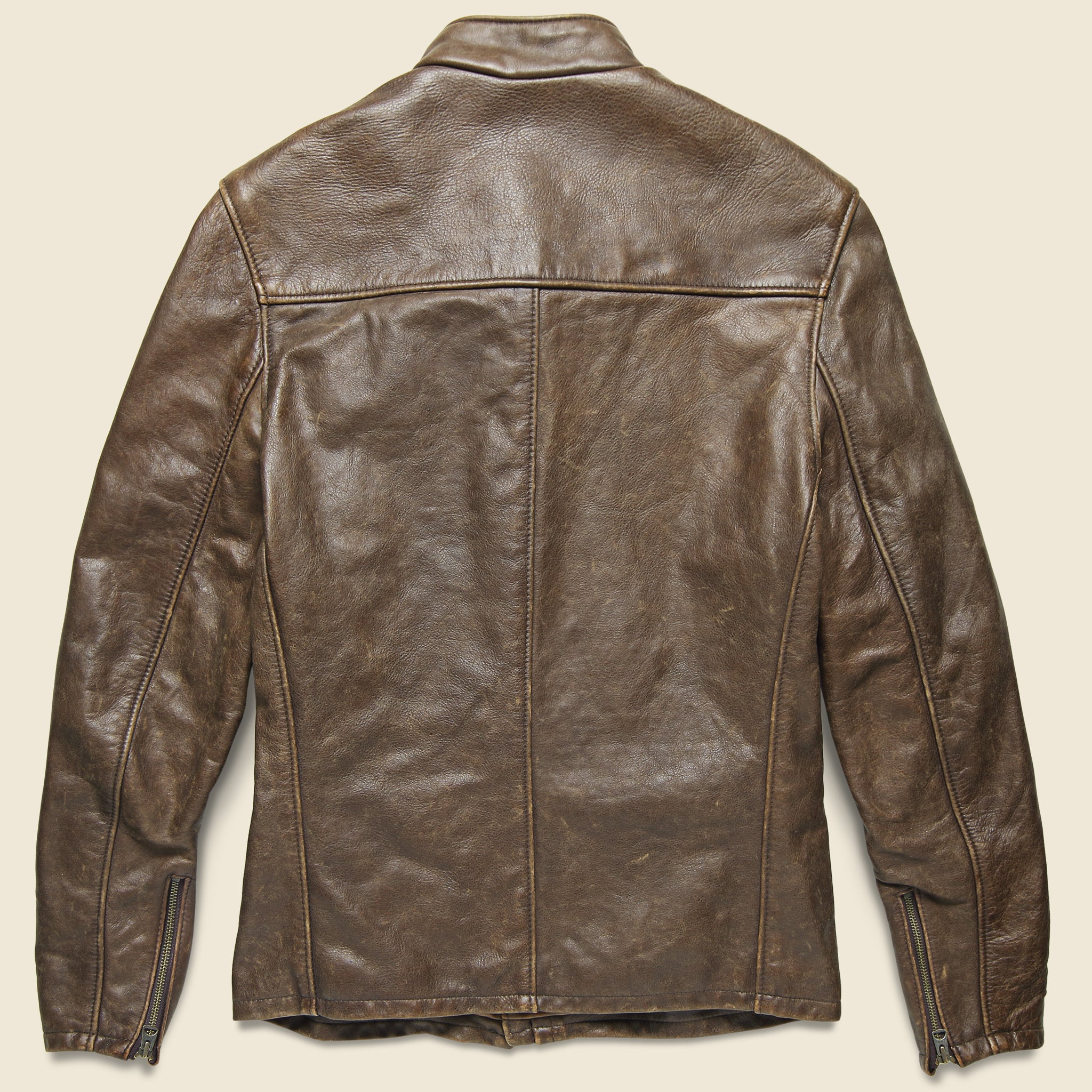 
                          Cowhide Leather Caf√© Racer Jacket - Brown - Schott - STAG Provisions - Outerwear - Coat / Jacket
                        