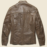 Cowhide Leather Caf√© Racer Jacket - Brown - Schott - STAG Provisions - Outerwear - Coat / Jacket