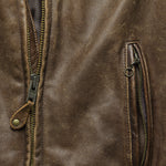 Cowhide Leather Caf√© Racer Jacket - Brown - Schott - STAG Provisions - Outerwear - Coat / Jacket