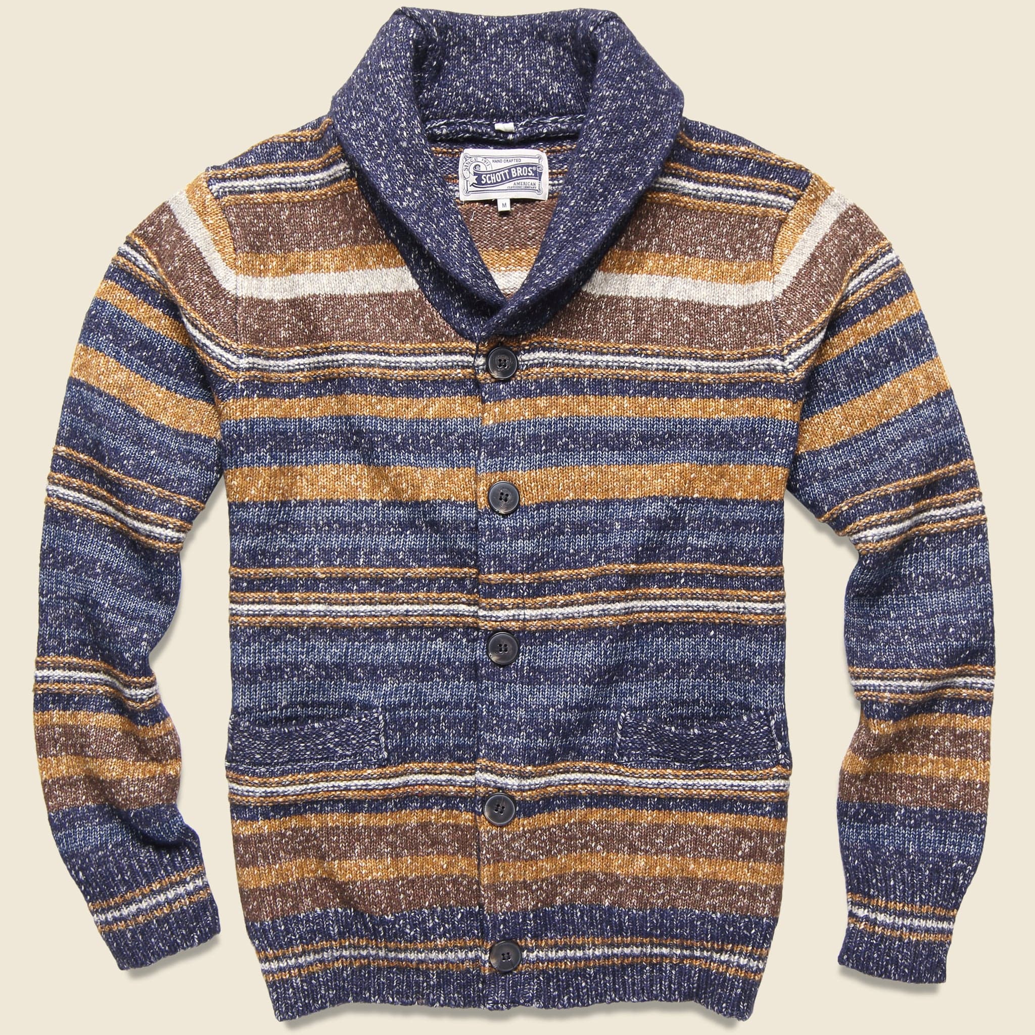Stripe Shawl Cardigan - Multi - Schott - STAG Provisions - Tops - Sweater