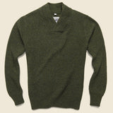 V-Neck Waffle Sweater - Moss - Schott - STAG Provisions - Tops - Sweater