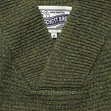 V-Neck Waffle Sweater - Moss - Schott - STAG Provisions - Tops - Sweater