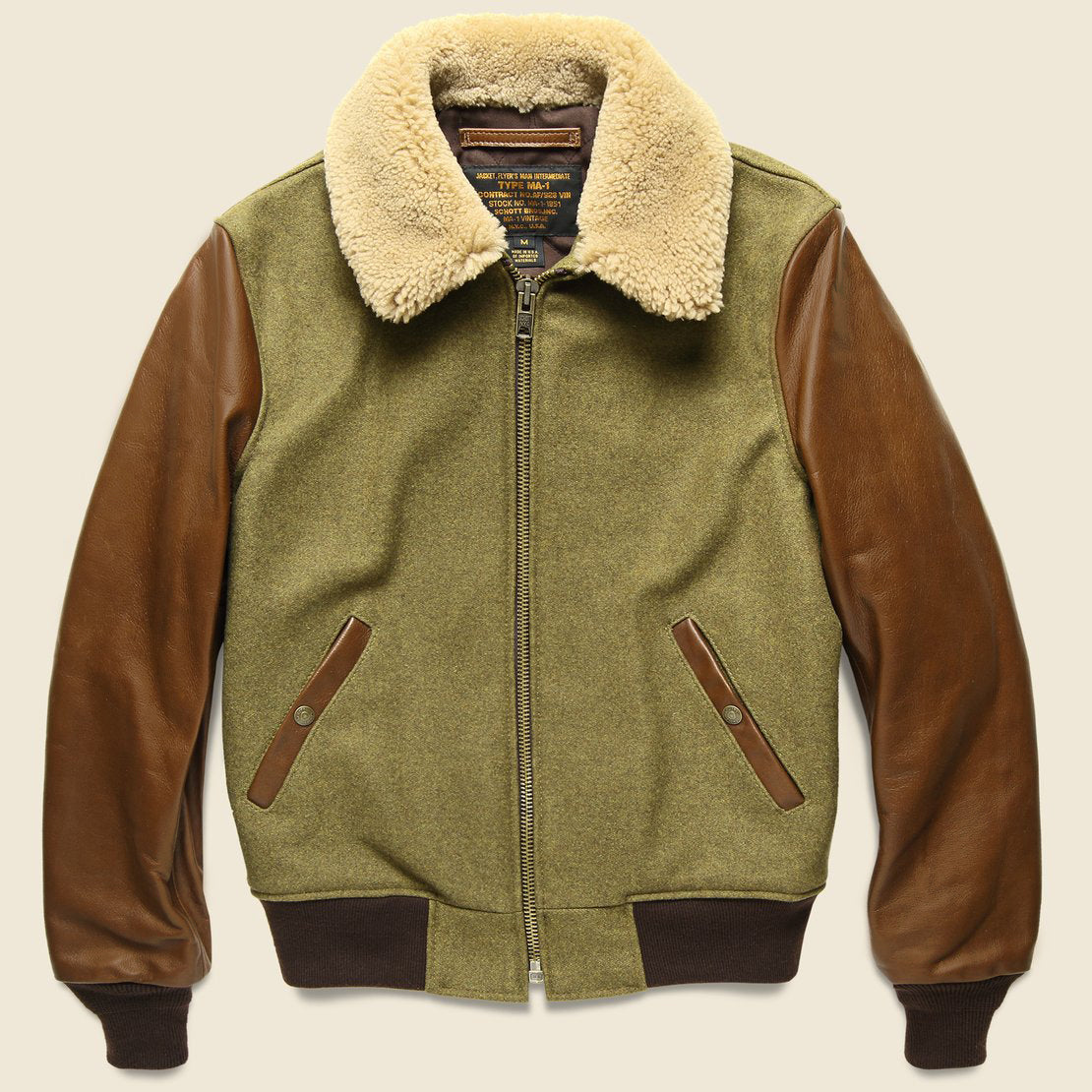 B-15 Wool Jacket - Olive - Schott - STAG Provisions - Outerwear - Coat / Jacket
