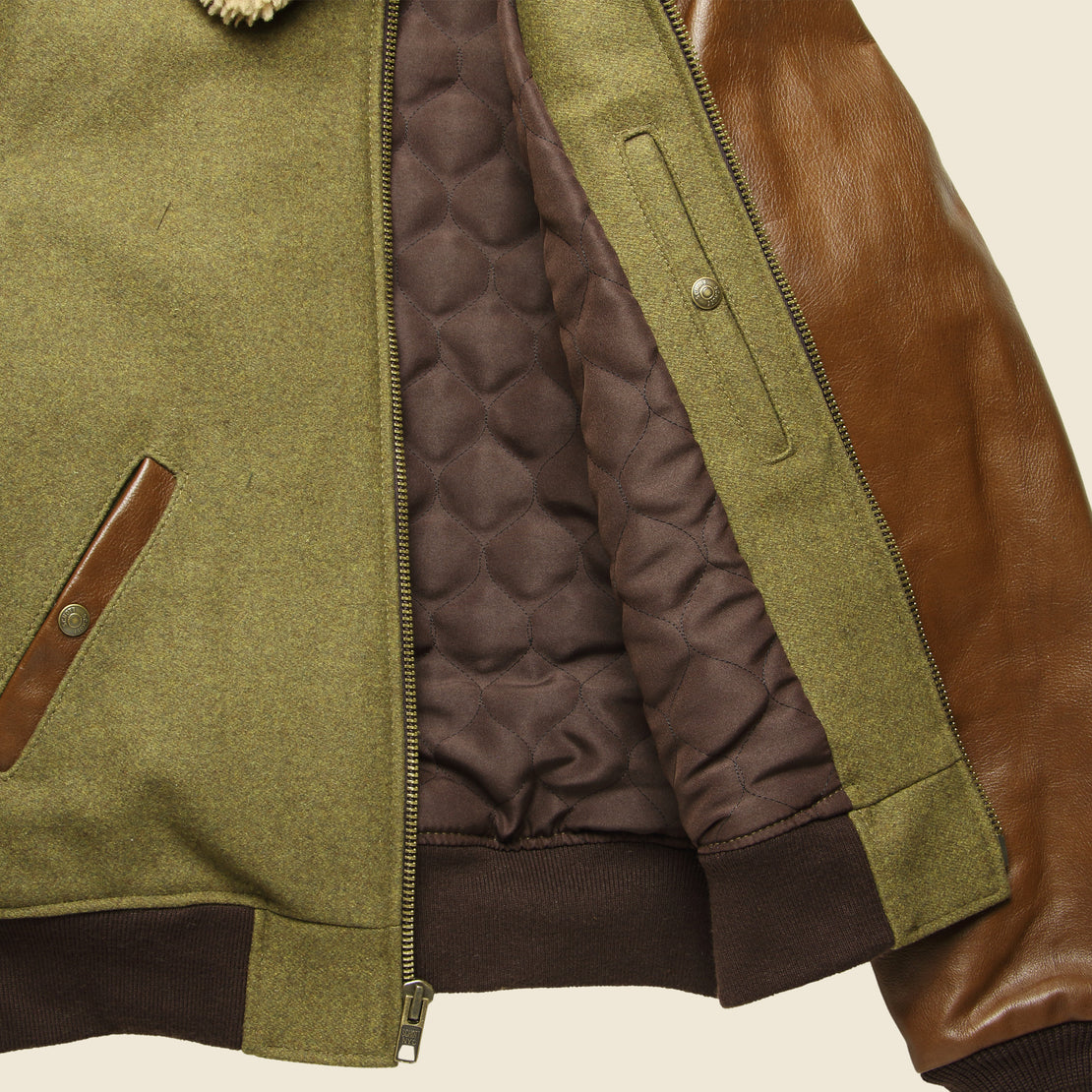 B-15 Wool Jacket - Olive - Schott - STAG Provisions - Outerwear - Coat / Jacket