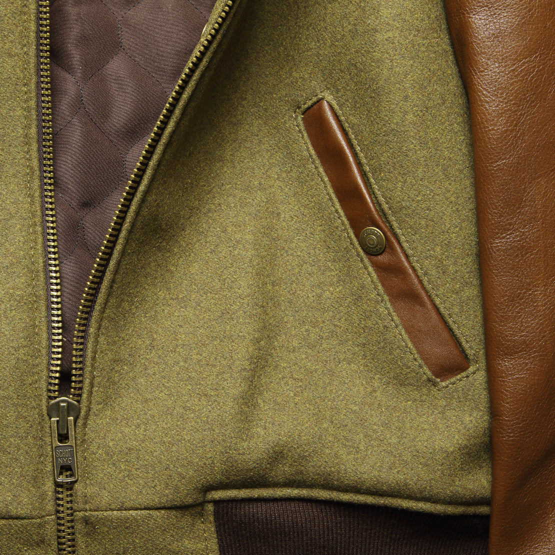 B-15 Wool Jacket - Olive - Schott - STAG Provisions - Outerwear - Coat / Jacket
