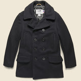 Melton Wool Peacoat - Navy - Schott - STAG Provisions - Outerwear - Coat / Jacket