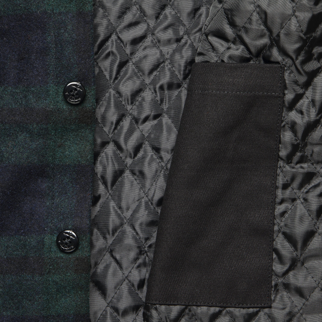 Quilt Lined CPO Shirt Jacket - Hunter Green Plaid - Schott - STAG Provisions - Outerwear - Coat / Jacket