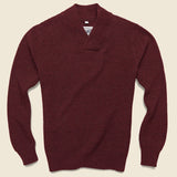 V-Neck Waffle Sweater - Burgundy - Schott - STAG Provisions - Tops - Sweater