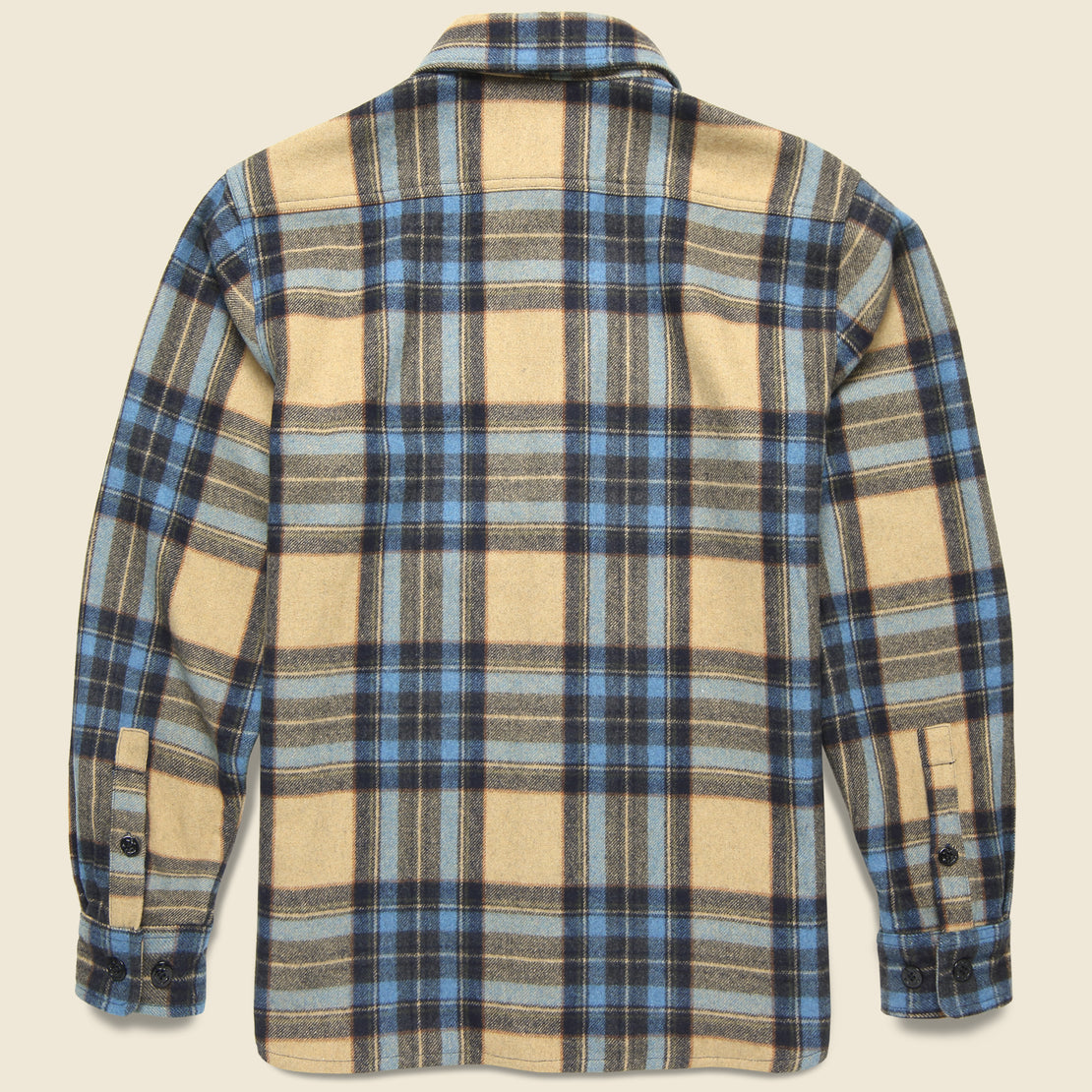 CPO Wool Shirt - Blue/Tan Plaid - Schott - STAG Provisions - Tops - L/S Woven - Overshirt