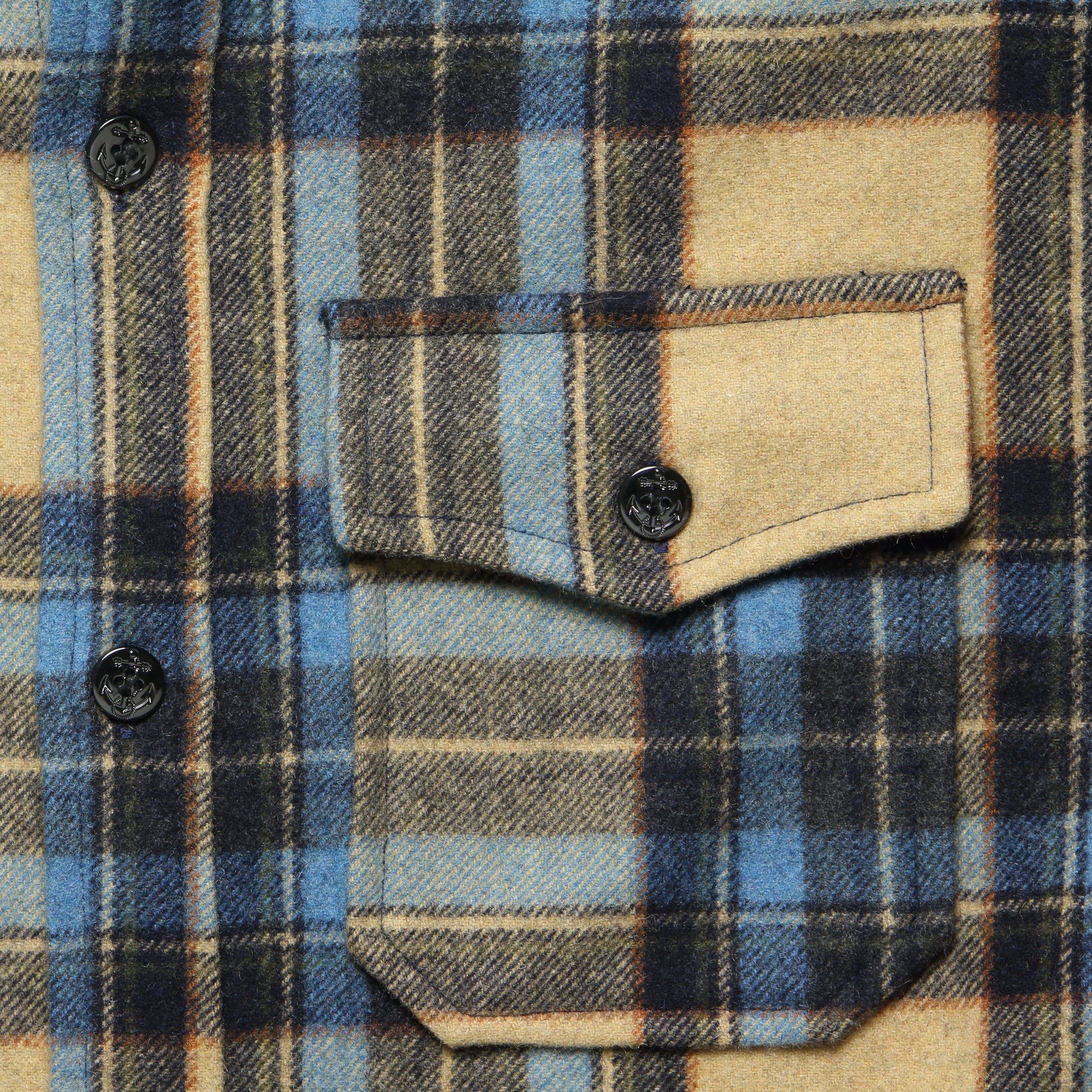 
                          CPO Wool Shirt - Blue/Tan Plaid - Schott - STAG Provisions - Tops - L/S Woven - Overshirt
                        