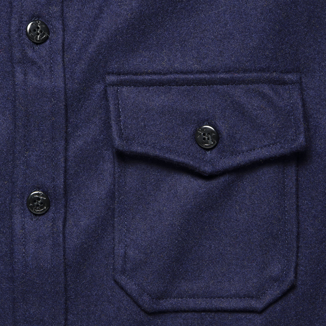 CPO Wool Shirt - Blue - Schott - STAG Provisions - Tops - L/S Woven - Overshirt
