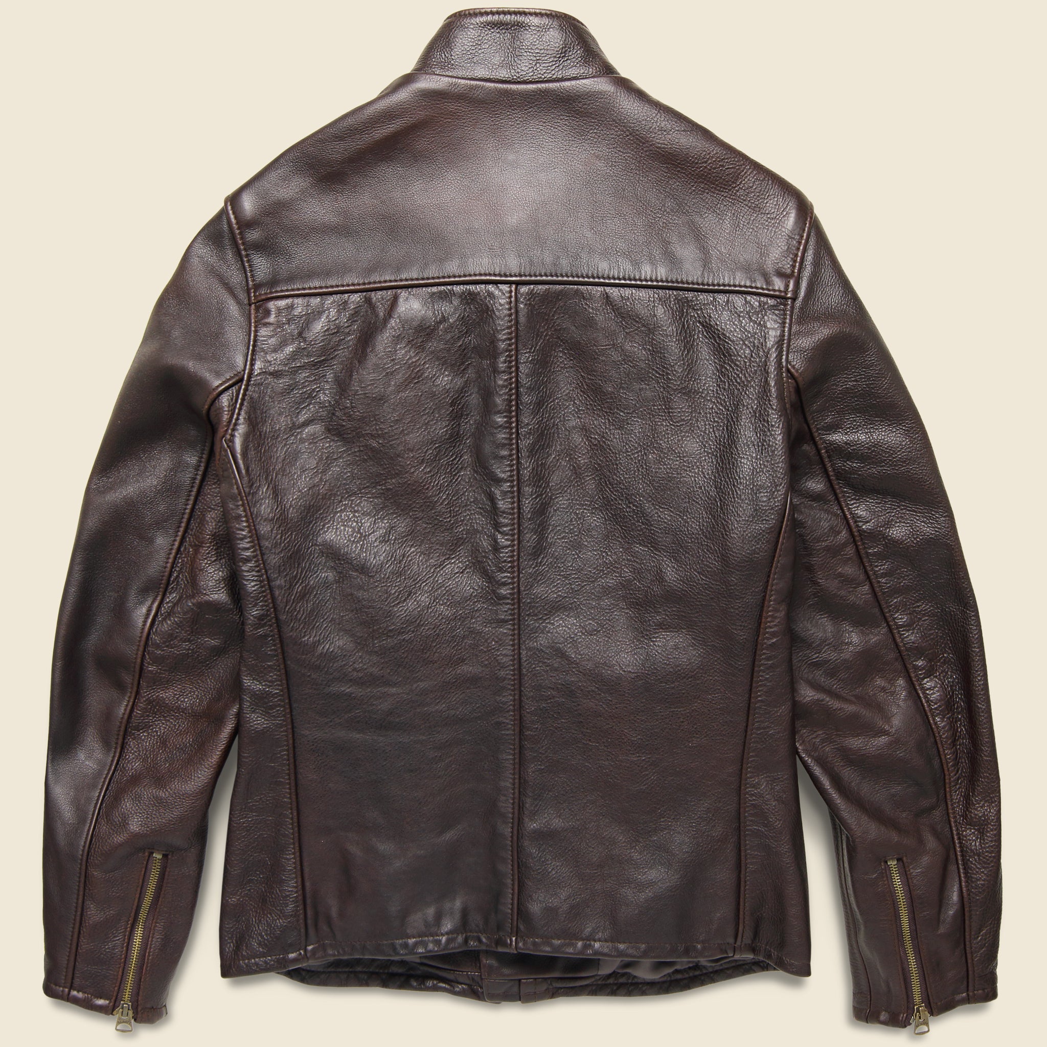 
                          Cowhide Leather Caf√© Racer Jacket - Dark Brown - Schott - STAG Provisions - Outerwear - Coat / Jacket
                        