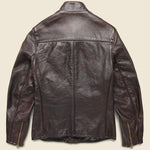 Cowhide Leather Caf√© Racer Jacket - Dark Brown - Schott - STAG Provisions - Outerwear - Coat / Jacket