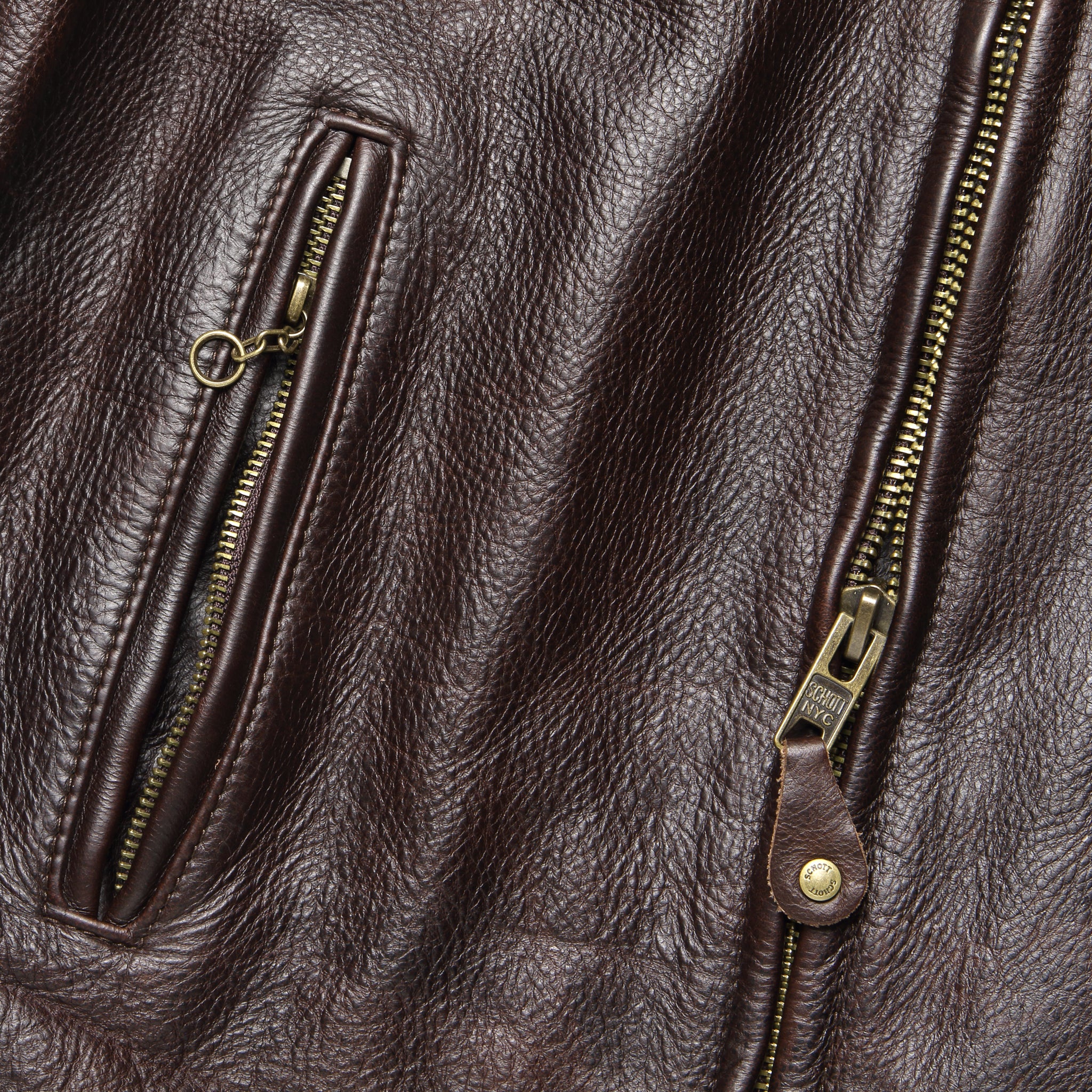 Cowhide Leather Caf√© Racer Jacket - Dark Brown - Schott - STAG Provisions - Outerwear - Coat / Jacket