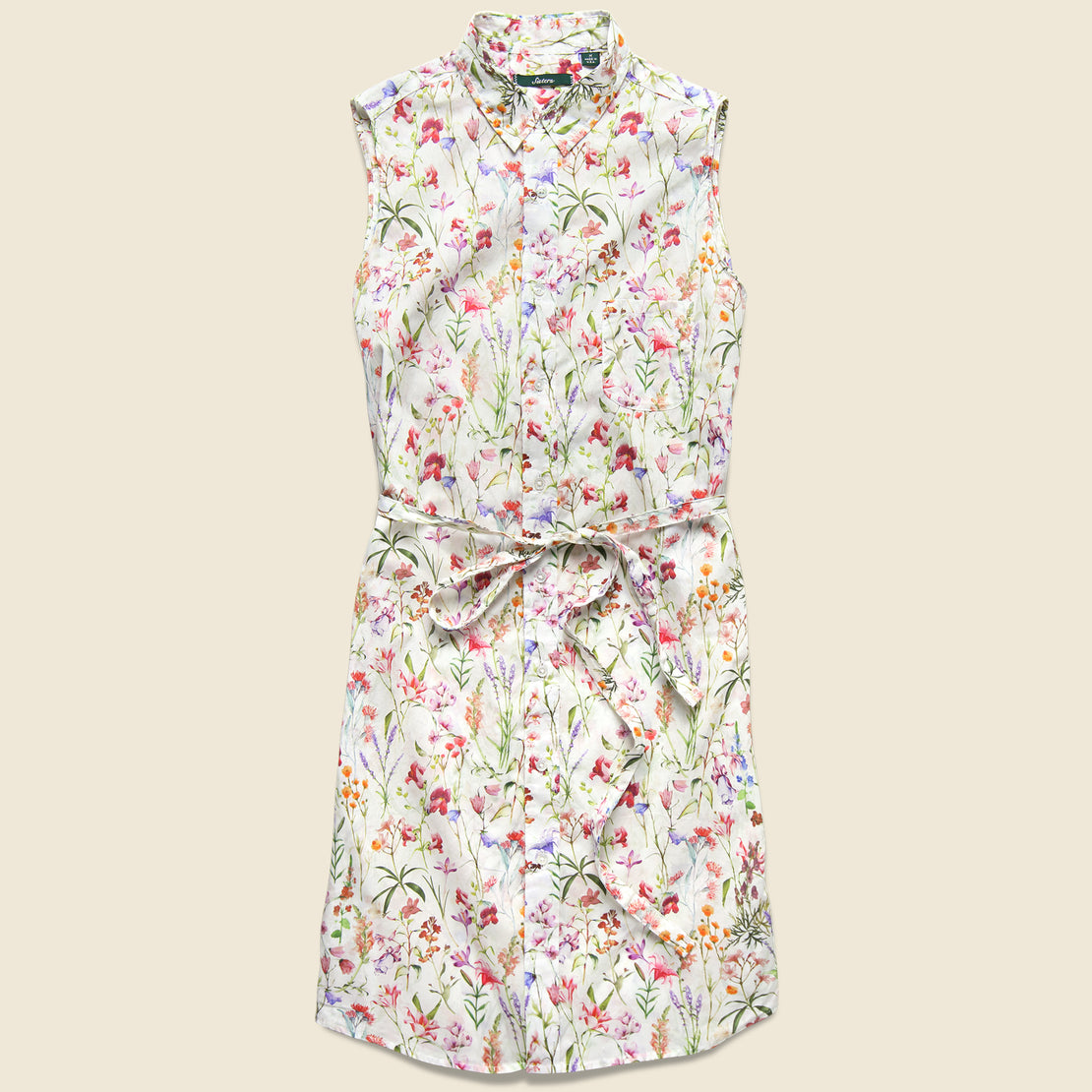 Gitman Vintage Sleeveless Shirt Dress - Spring Floral