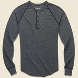 Pointelle Henley - Black - Save Khaki - STAG Provisions - Tops - L/S Knit