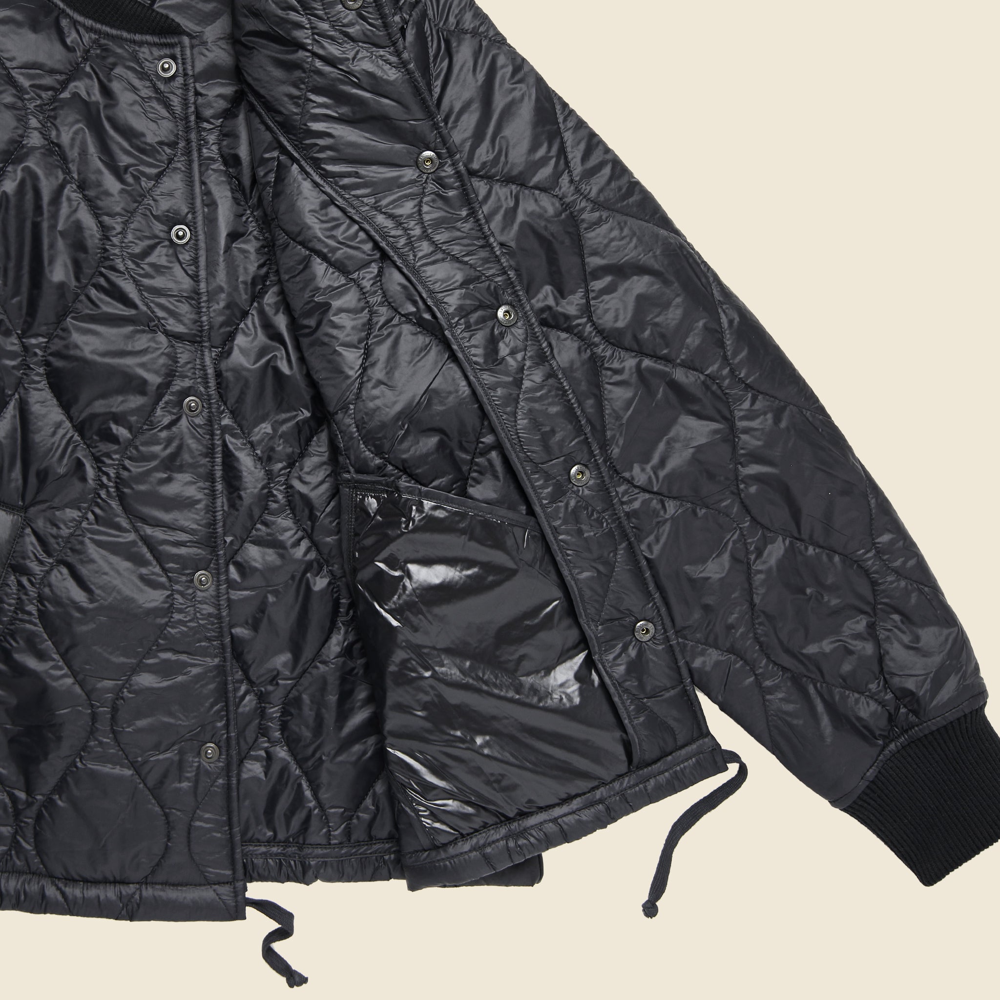 
                          Quilted Nylon Bomber - Black - Save Khaki - STAG Provisions - Outerwear - Coat / Jacket
                        