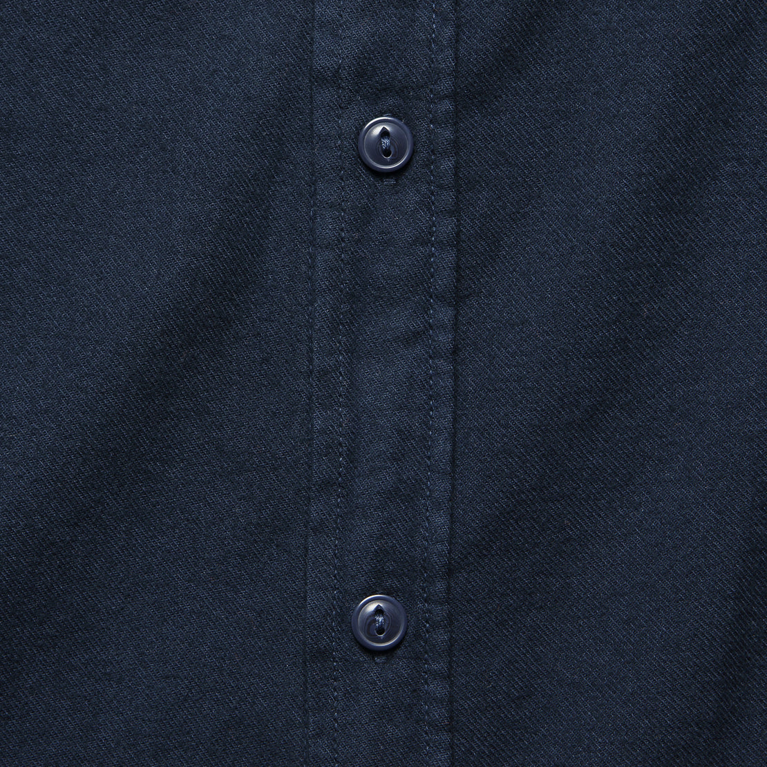 Oatmeal Flannel Workshirt - Navy - Save Khaki - STAG Provisions - Tops - L/S Woven - Solid