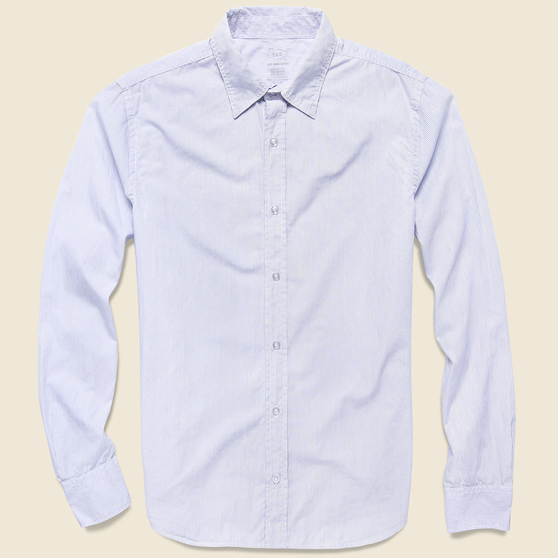 Save Khaki Yarn Dye Poplin Easy Shirt - Blue Line