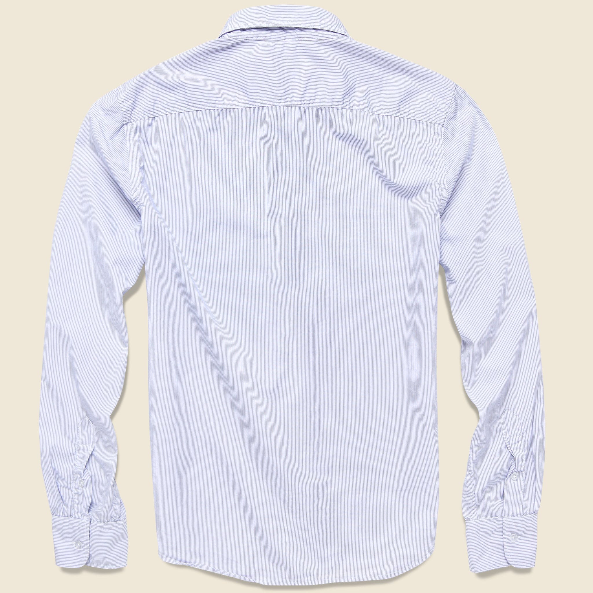 Yarn Dye Poplin Easy Shirt - Blue Line - Save Khaki - STAG Provisions - Tops - L/S Woven - Stripe