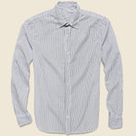 Yarn Dye Poplin Easy Shirt - Black Line - Save Khaki - STAG Provisions - Tops - L/S Woven - Stripe