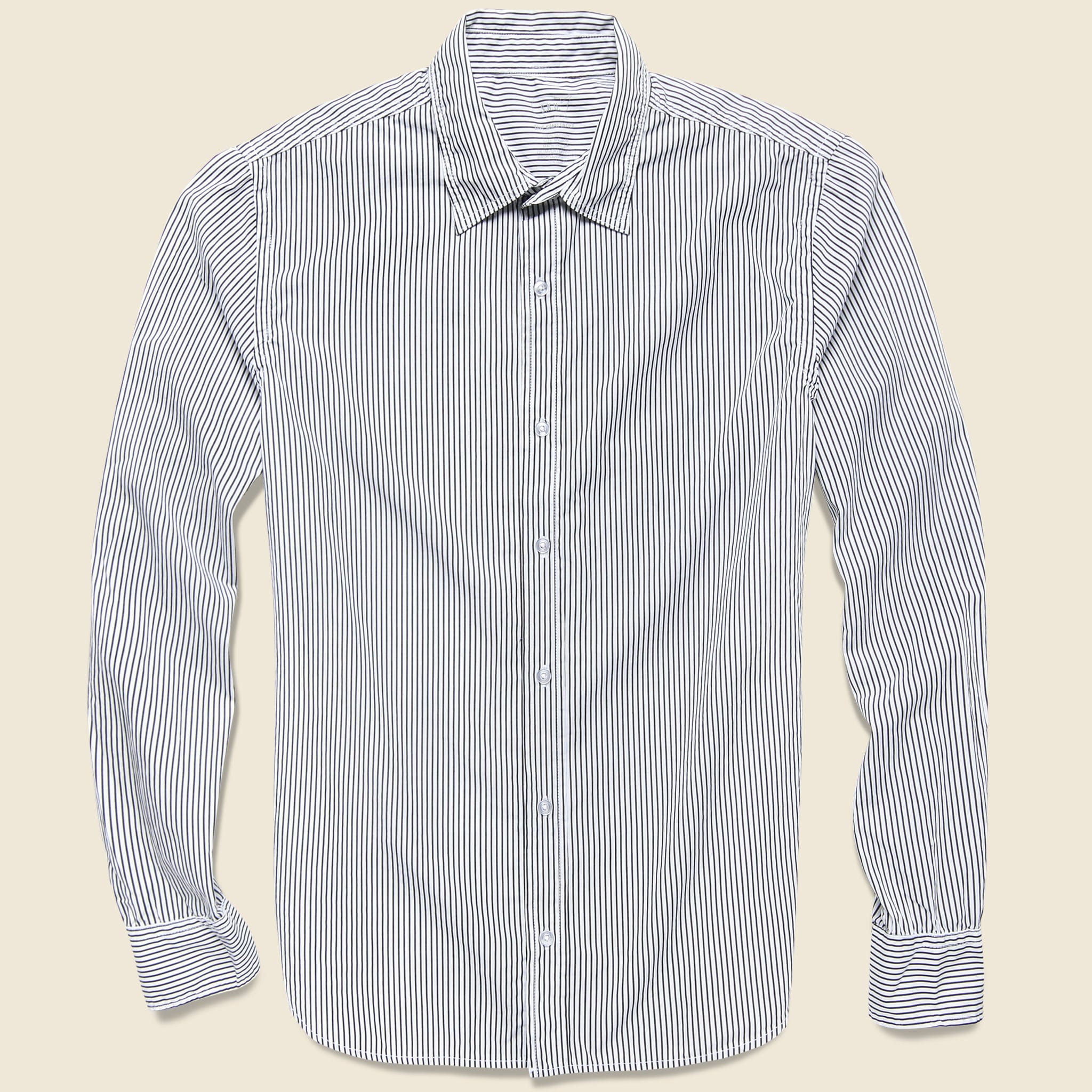 Yarn Dye Poplin Easy Shirt - Black Line - Save Khaki - STAG Provisions - Tops - L/S Woven - Stripe