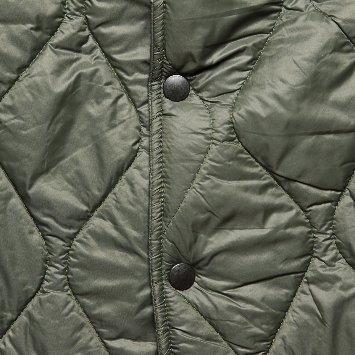 Quilted Nylon Bomber - Olive