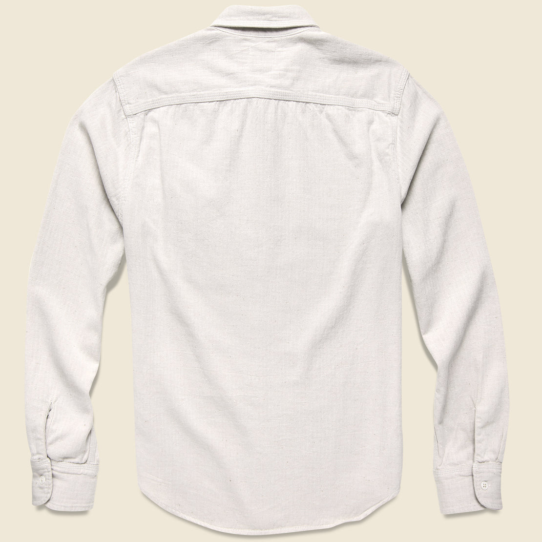 Herringbone Overshirt - White