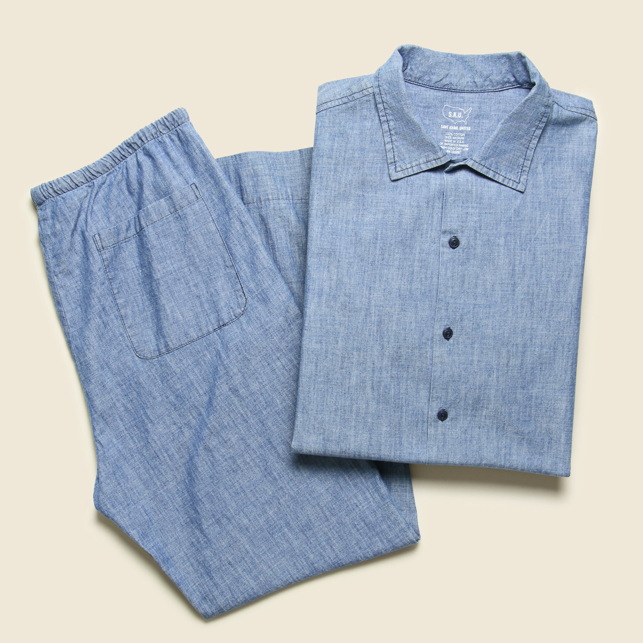 Haven Pant - Chambray - Save Khaki - STAG Provisions - Pants - Lounge