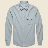 Oat Flannel Workshirt - Light Blue - Save Khaki - STAG Provisions - Tops - L/S Woven - Solid