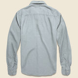 Oat Flannel Workshirt - Light Blue - Save Khaki - STAG Provisions - Tops - L/S Woven - Solid
