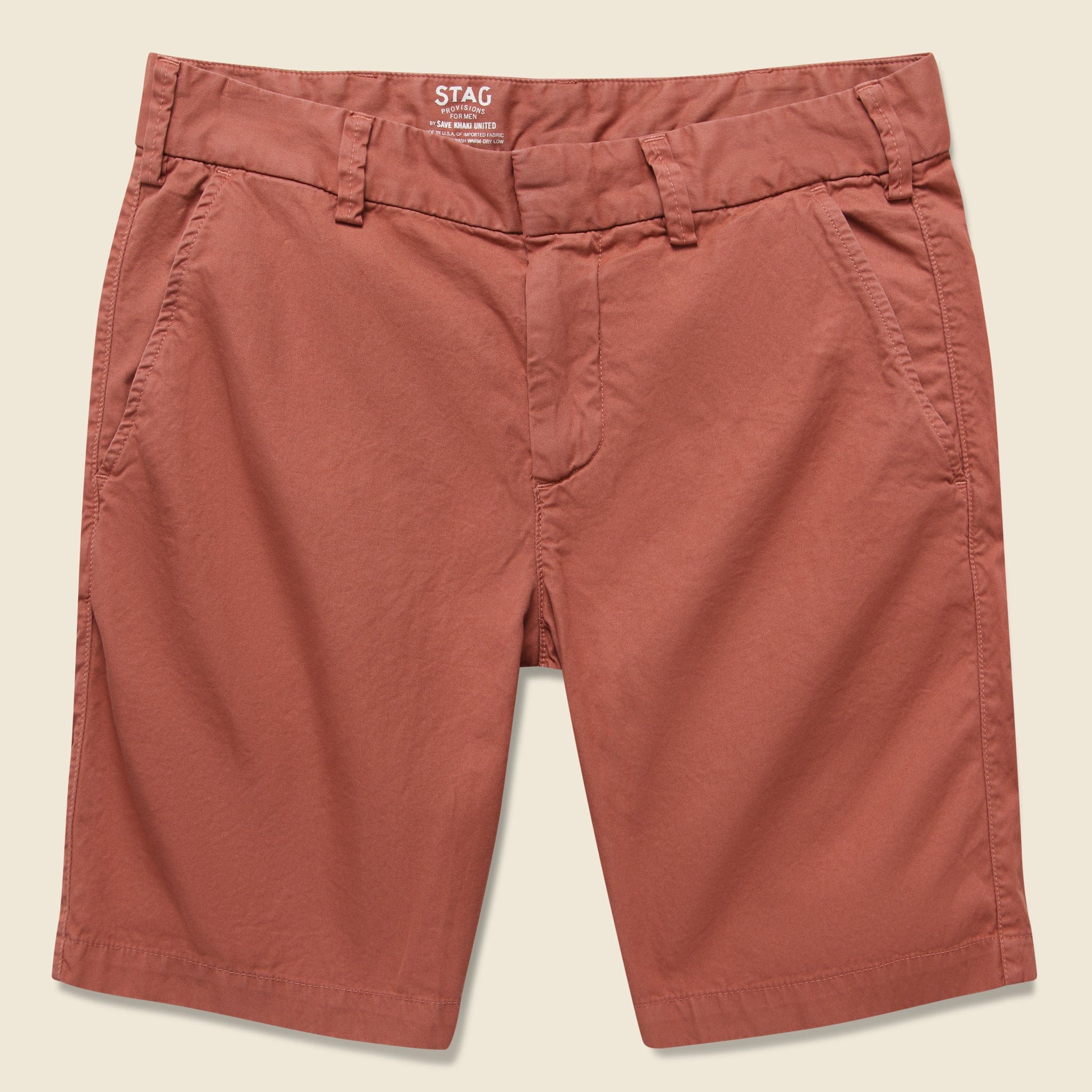 Twill Bermuda Short - Rhubarb - Save Khaki - STAG Provisions - Shorts - Solid
